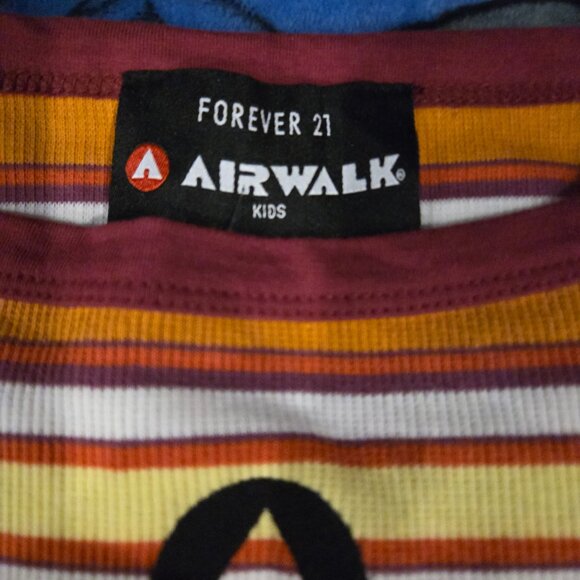 NWT Forever 21 x Airwalk Tank Top Stretch Striped Kids 13/14 - Picture 2 of 6